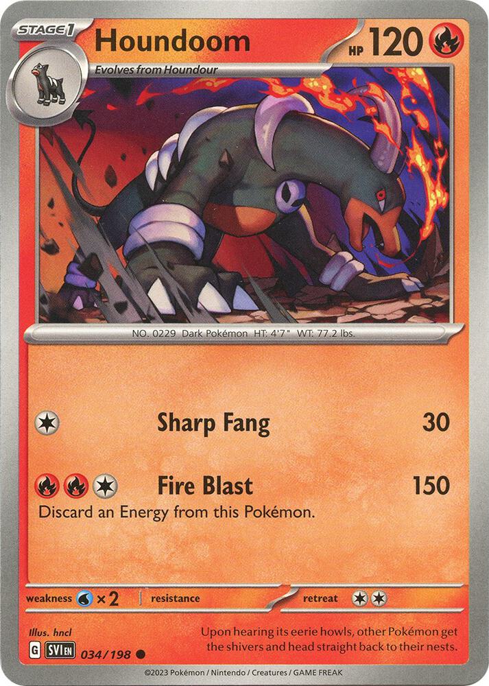 Houndoom - 034/198 - SV01: Scarlet & Violet Base Set