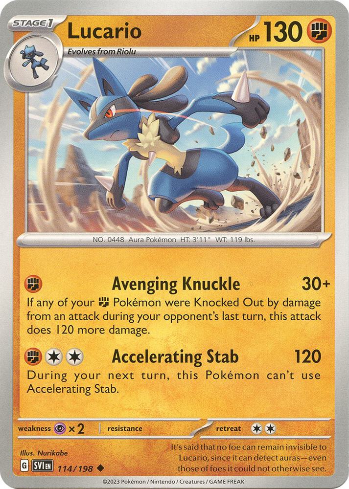 Lucario - 114/198 - SV01: Scarlet & Violet Base Set
