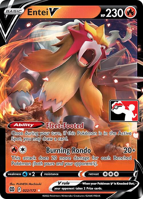 Entei V - 022/172 - Prize Pack Series Cards