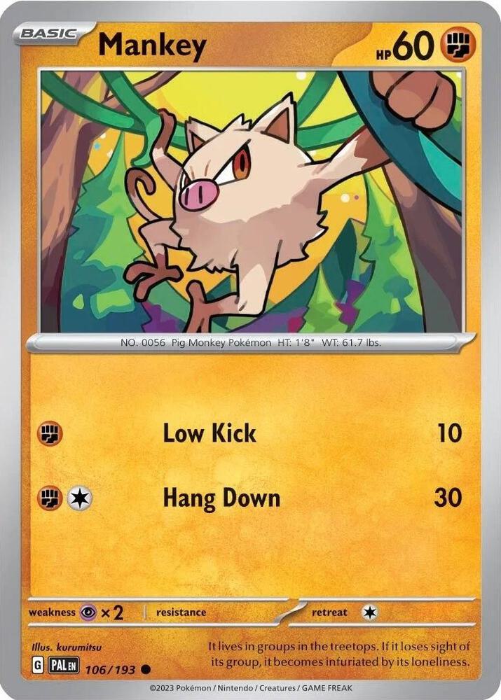 Mankey - 106/193 (Cosmos Holo) - Miscellaneous Cards & Products