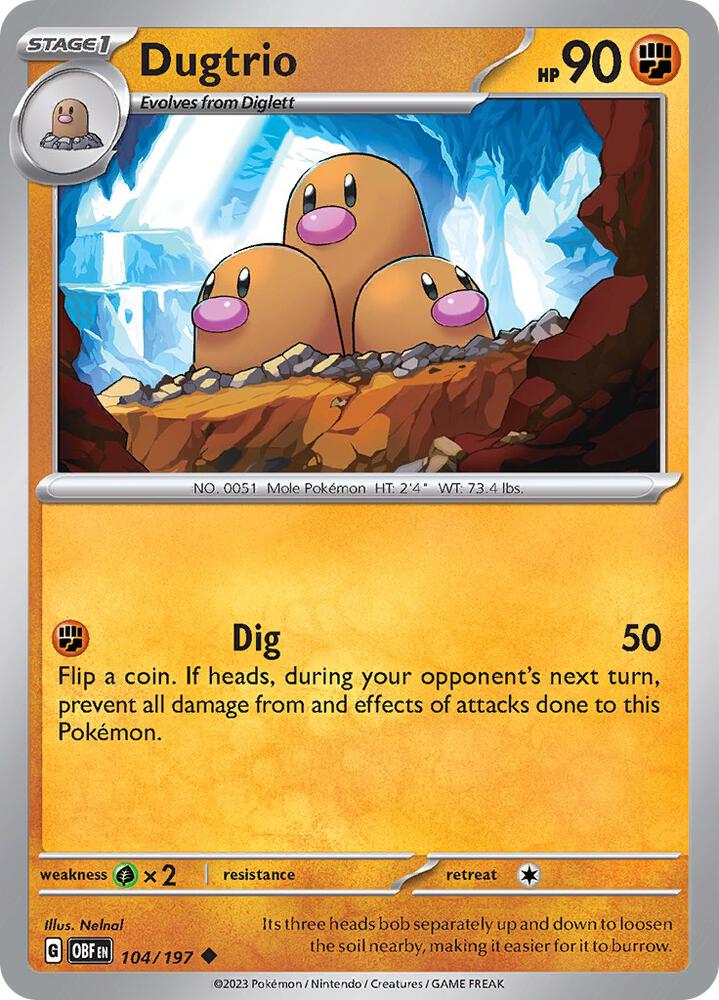 Dugtrio - SV03: Obsidian Flames