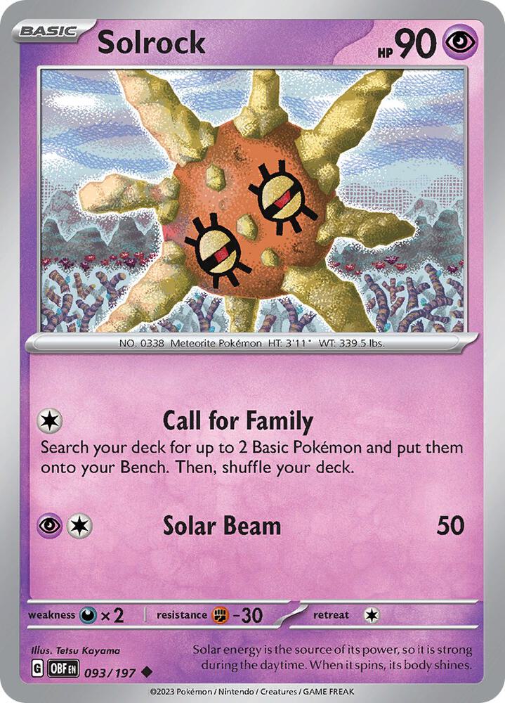 Solrock - SV03: Obsidian Flames
