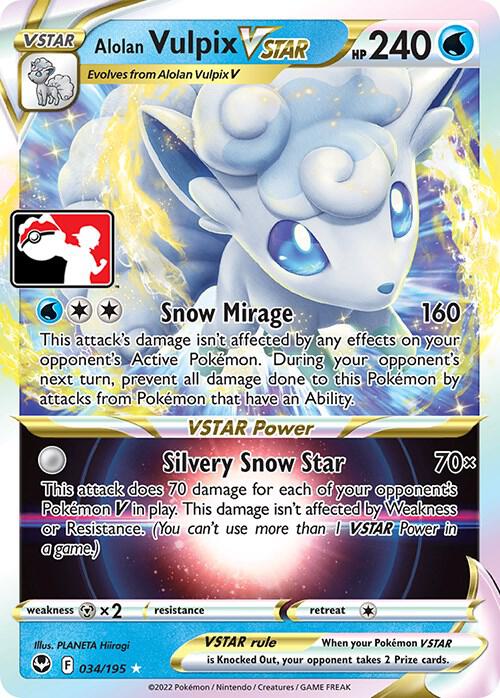 Alolan Vulpix VSTAR - 034/195 - Prize Pack Series Cards