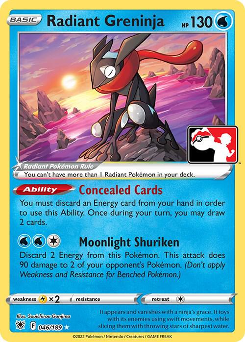 Radiant Greninja - 046/189 - Prize Pack Series Cards