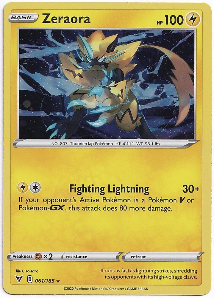 Zeraora - 061/185 (Cosmos Holo) - Miscellaneous Cards & Products