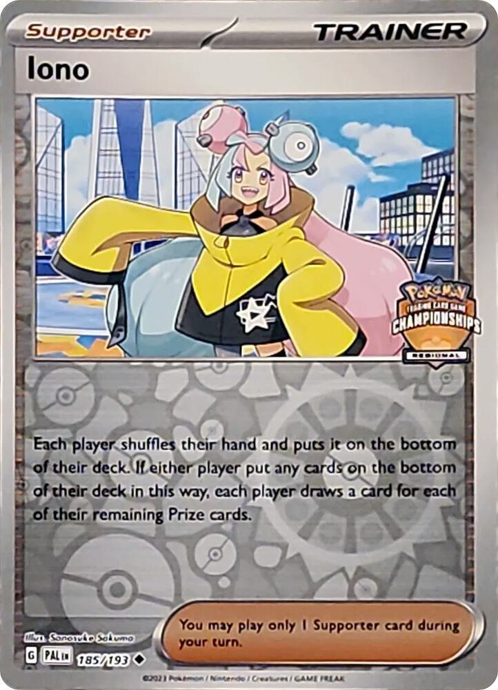 Iono - 185/193 (Regional Championships) - League & Championship Cards