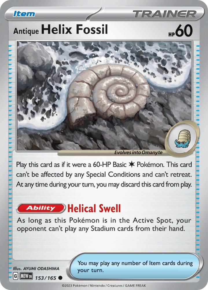 Antique Helix Fossil - SV: Scarlet & Violet 151