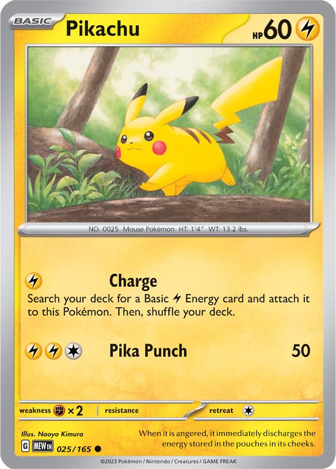 Pikachu - 025/165 - SV: Scarlet & Violet 151