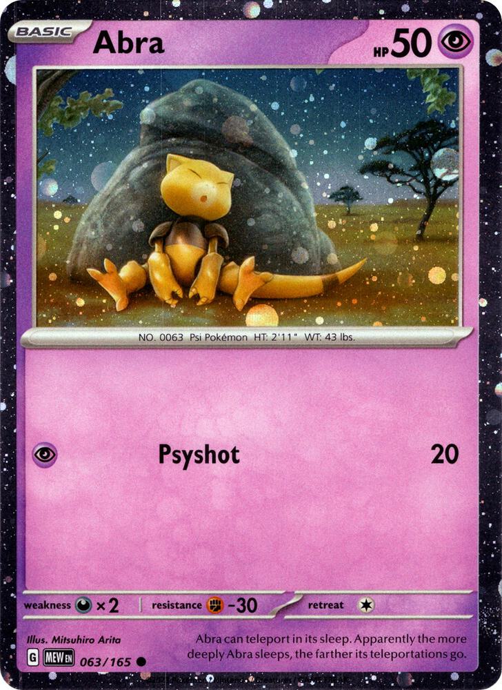 Abra - 063/165 (Cosmos Holo) - Miscellaneous Cards & Products