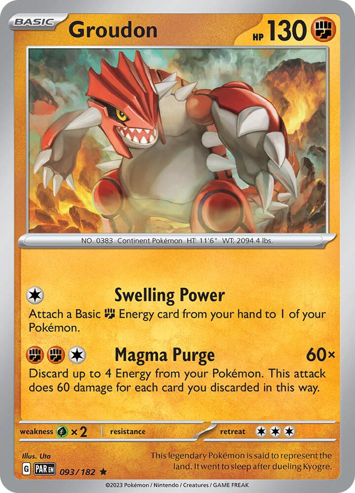 Groudon - 093/182 - SV04: Paradox Rift