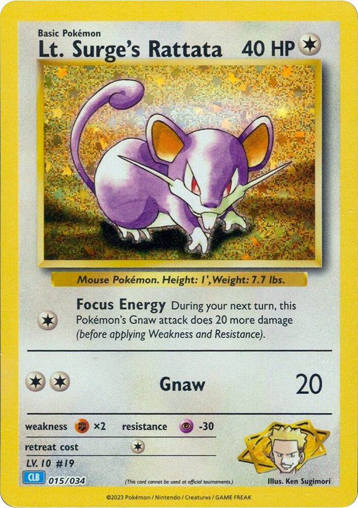 Lt. Surge's Rattata - Trading Card Game Classic