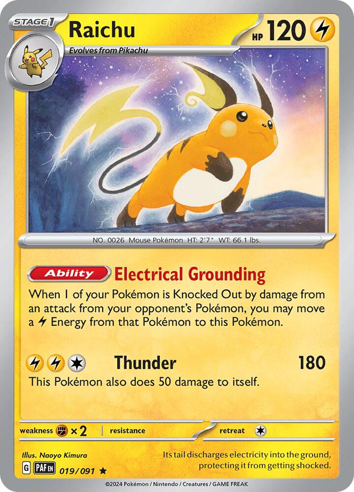 Raichu - 019/091 - SV: Paldean Fates