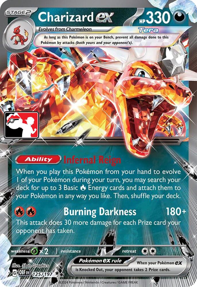 Charizard ex - 125/197 - Prize Pack Series Cards