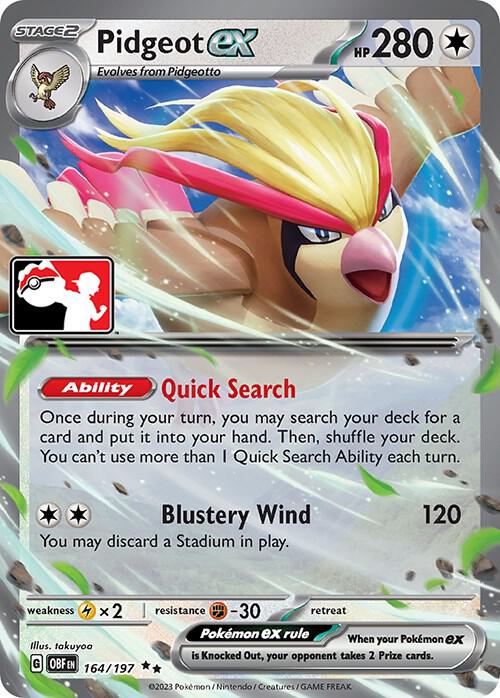 Pidgeot ex - 164/197 - Prize Pack Series Cards
