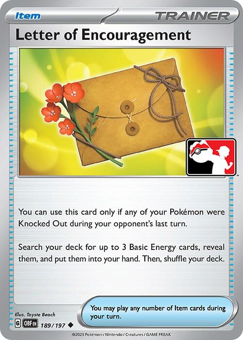 Letter of Encouragement - 189/197 - Prize Pack Series Cards