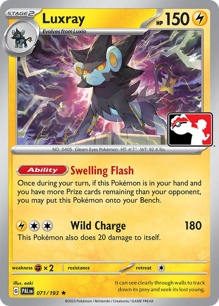Luxray - 071/193 - Prize Pack Series Cards