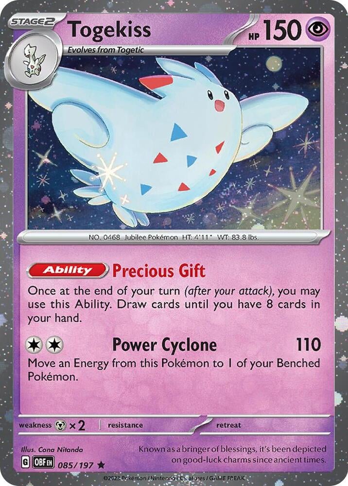 Togekiss - 085/197 (Cosmos Holo) - Blister Exclusives