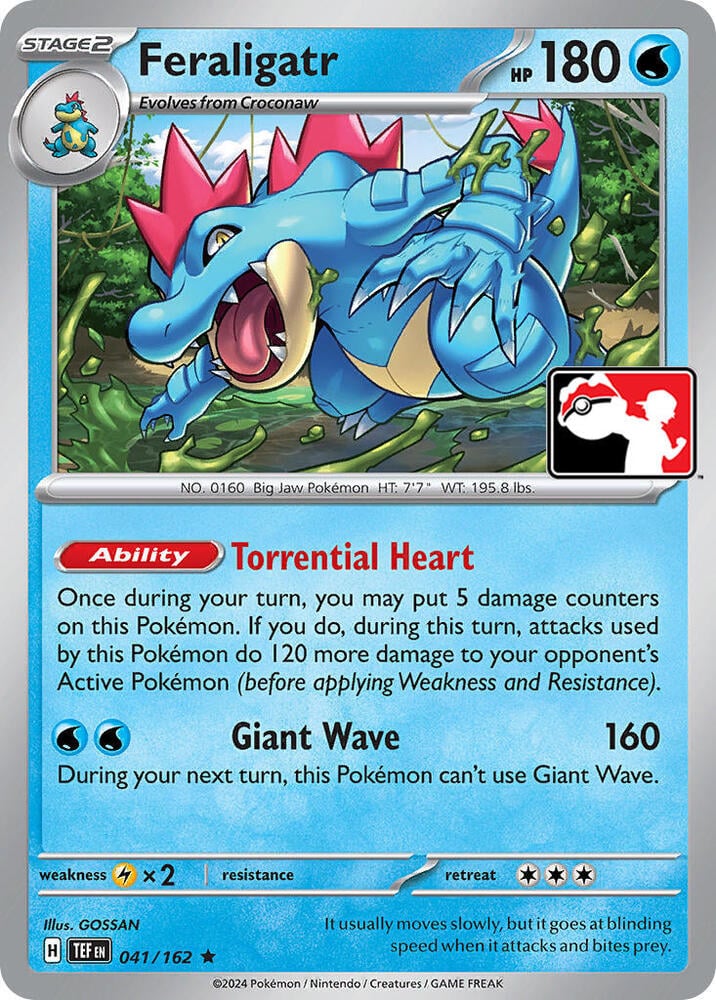 Feraligatr - 041/162 - Prize Pack Series Cards
