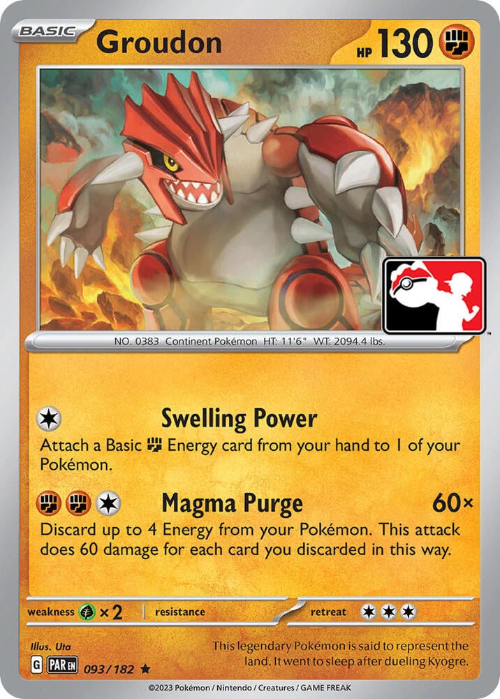 Groudon - 093/182 - Prize Pack Series Cards