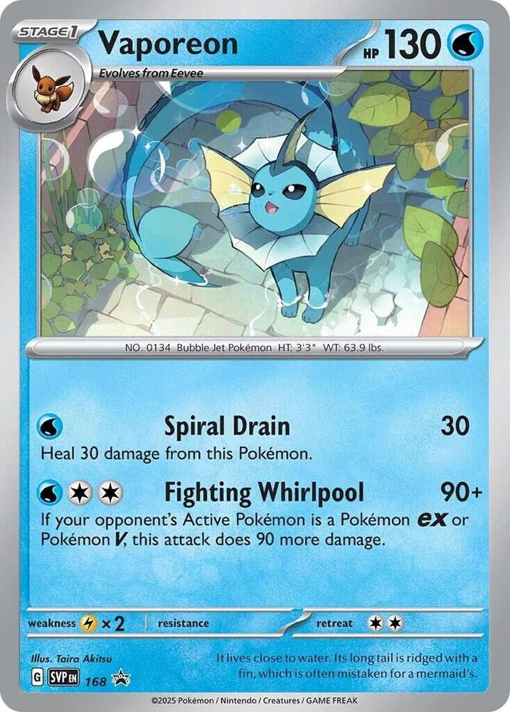 Vaporeon - 168 (Cosmos Holo) - SV: Scarlet & Violet Promo Cards