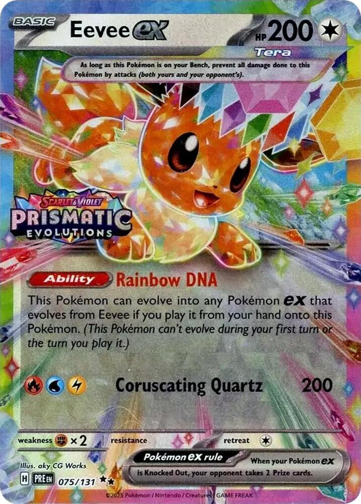 Eevee ex - 075/131 (Prismatic Evolutions Stamp) - Miscellaneous Cards & Products