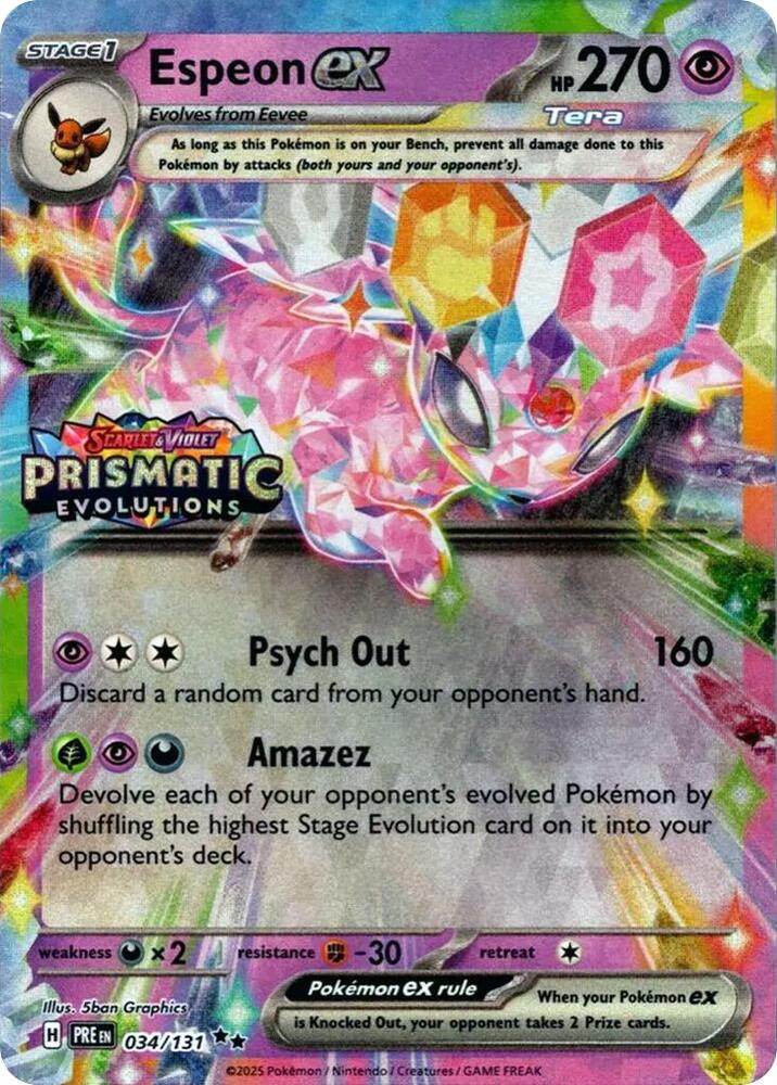 Espeon ex (Prismatic Evolutions Stamp)