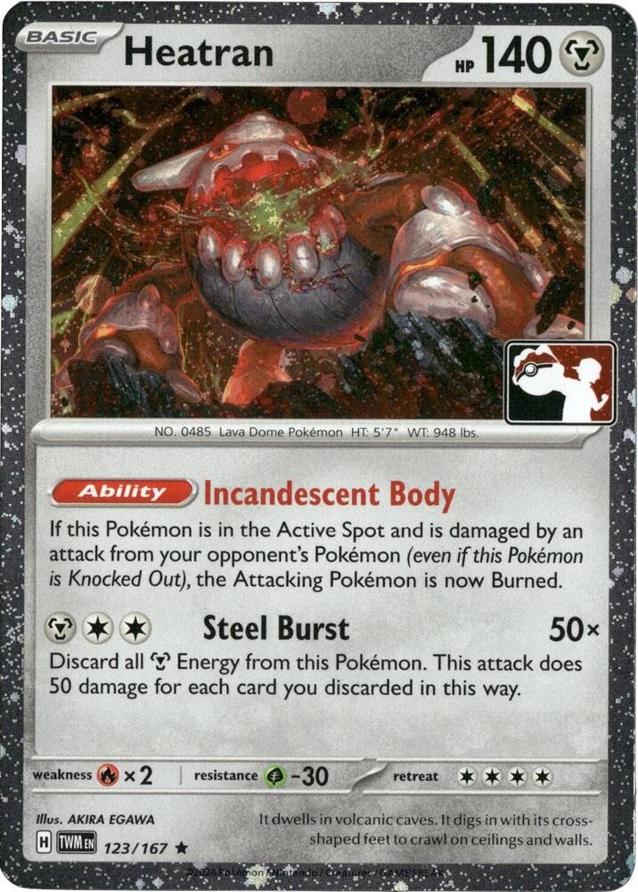Heatran - 123/167 (Cosmos Holo) - Prize Pack Series Cards