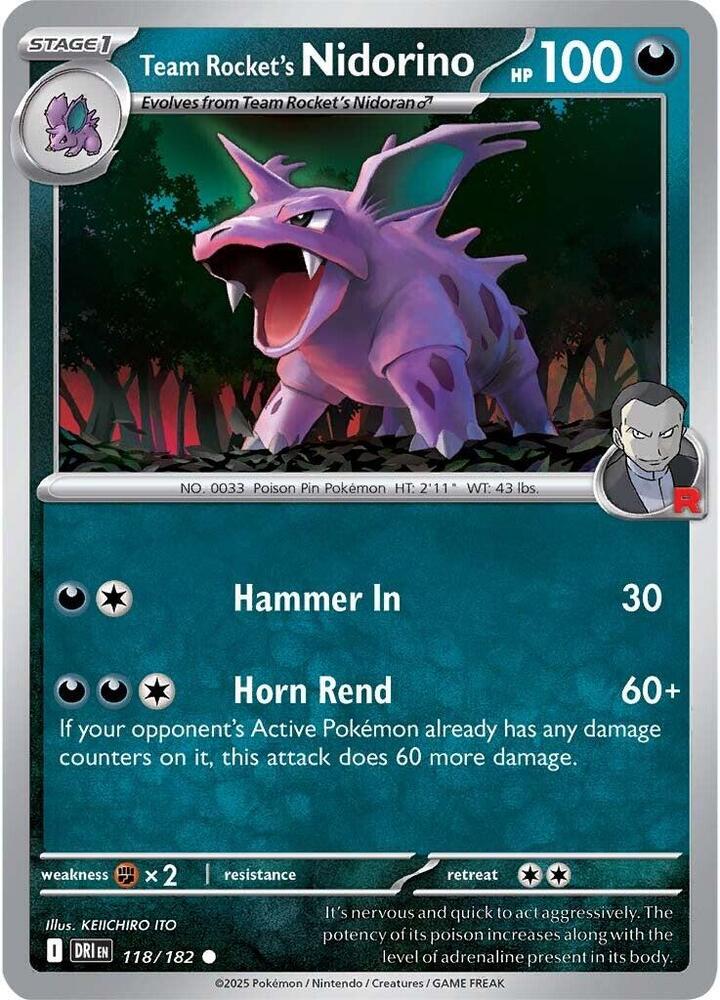 Team Rocket's Nidorino - SV10: Destined Rivals