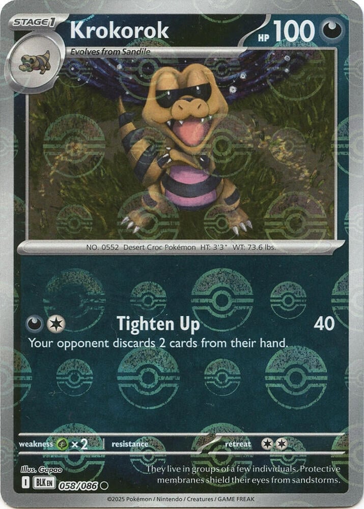 Krokorok (Poke Ball Pattern) - SV: Black Bolt