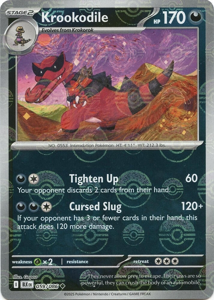 Krookodile (Poke Ball Pattern) - SV: Black Bolt