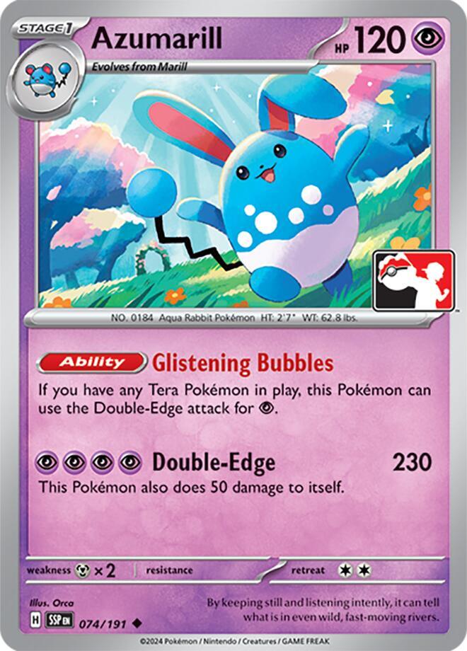 Azumarill - 074/191 - Prize Pack Series Cards