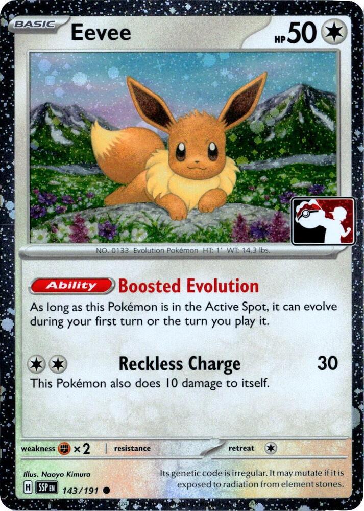 Eevee - 143/191 (Cosmos Holo) - Prize Pack Series Cards