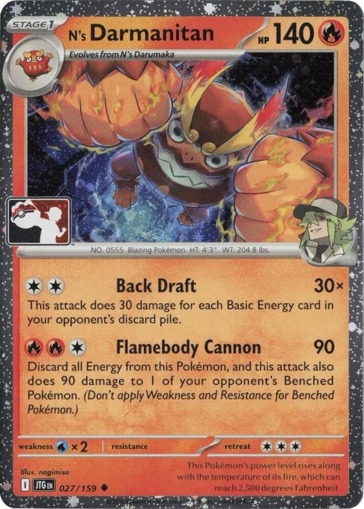 N's Darmanitan - 027/159 (Cosmos Holo) - Prize Pack Series Cards