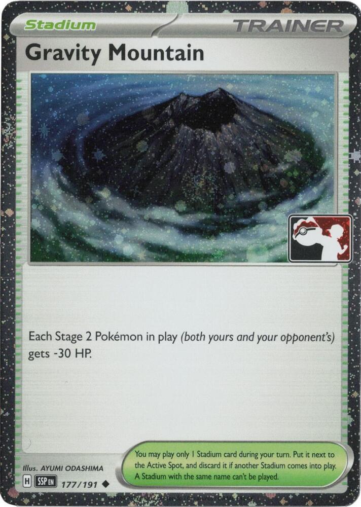 Gravity Mountain - 177/191 (Cosmos Holo) - Prize Pack Series Cards
