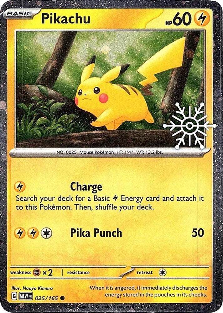 Pikachu - 025/165 (Holiday Calendar) - Miscellaneous Cards & Products