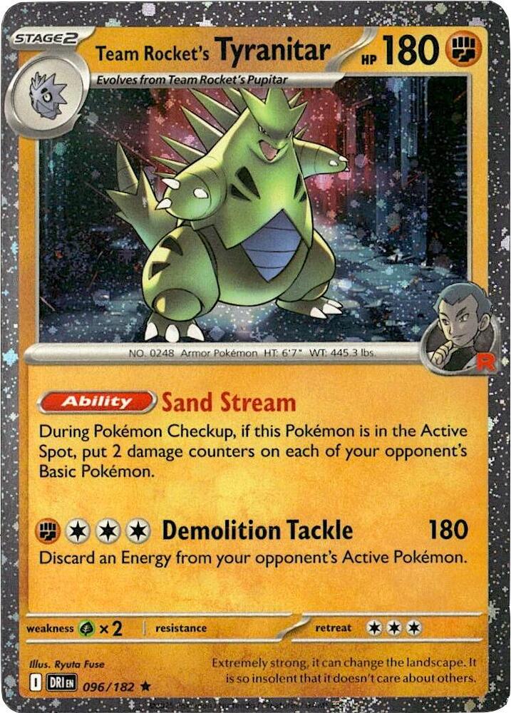 Team Rocket's Tyranitar - 096/182 (Cosmos Holo) - Miscellaneous Cards & Products