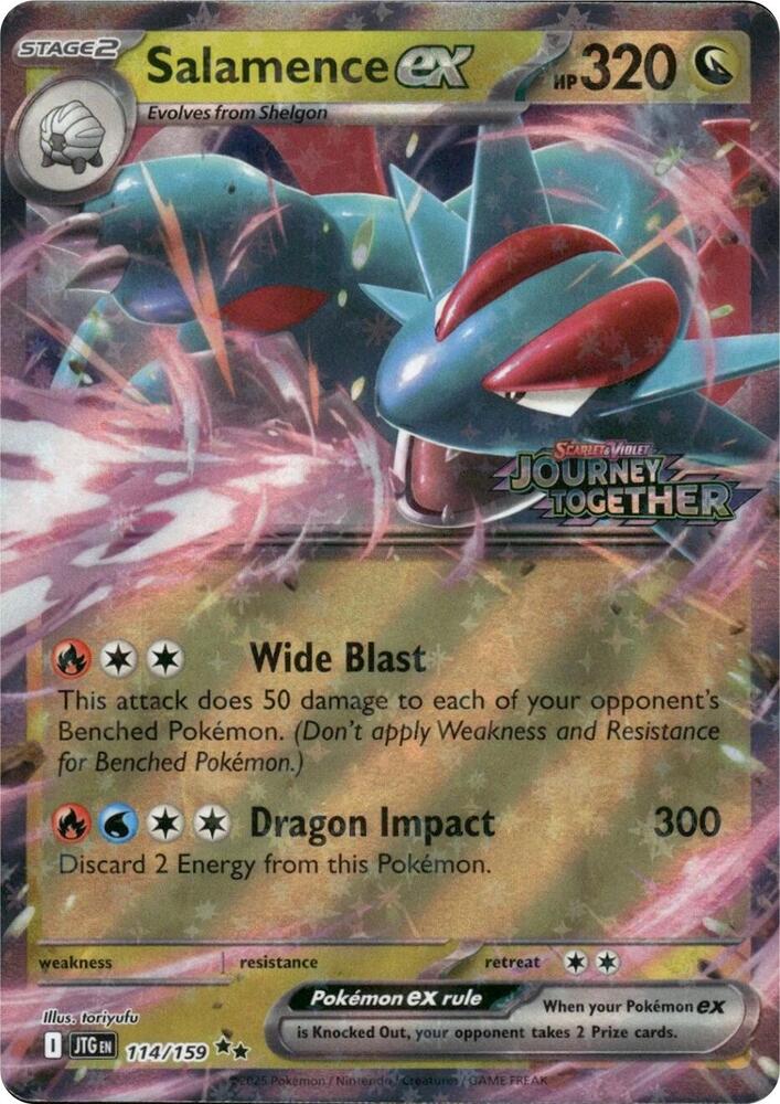Salamence ex - 114/159 (Journey Together Stamped) - Miscellaneous Cards & Products