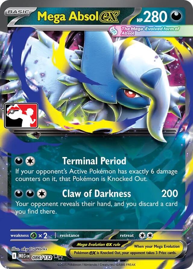 Mega Absol ex - 086/132 - Prize Pack Series Cards