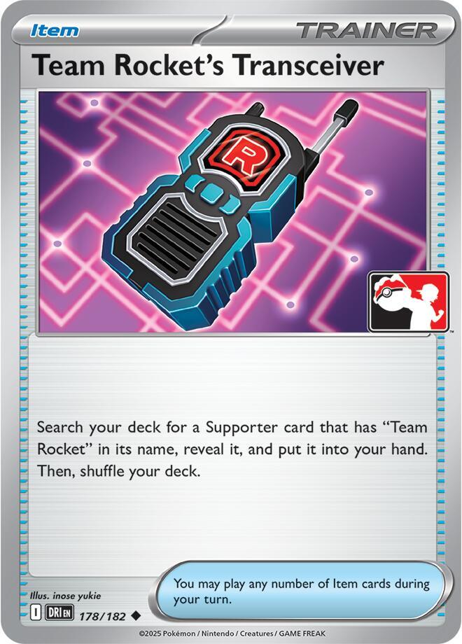 Team Rocket's Transceiver - 178/182 - Prize Pack Series Cards