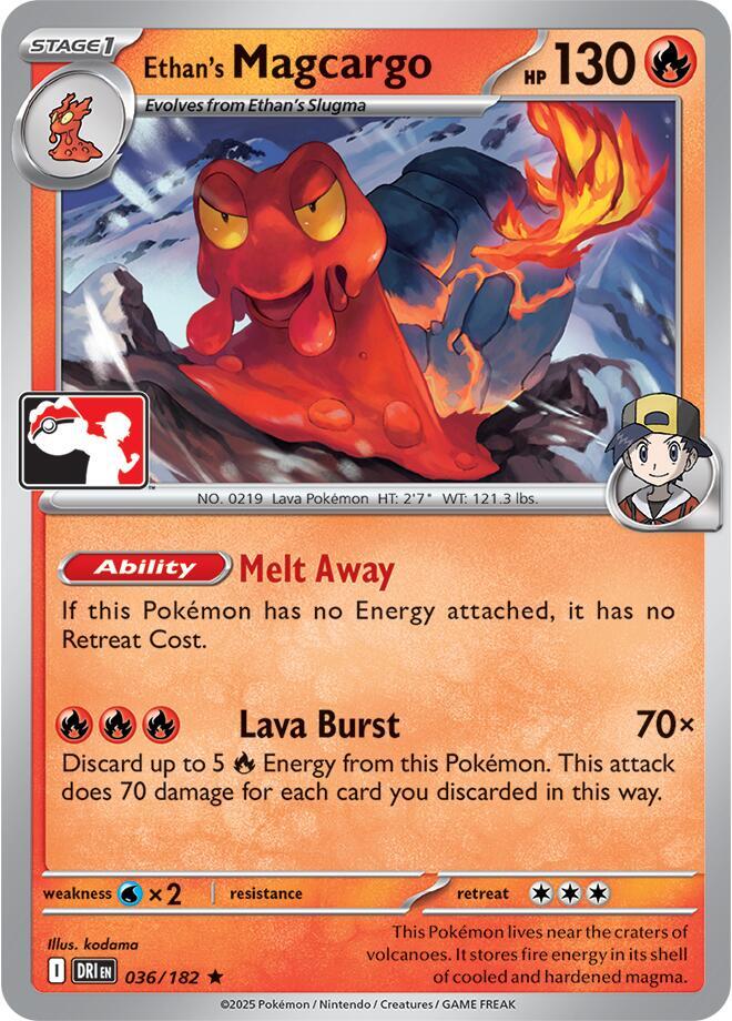 Ethan's Magcargo - 036/182 - Prize Pack Series Cards