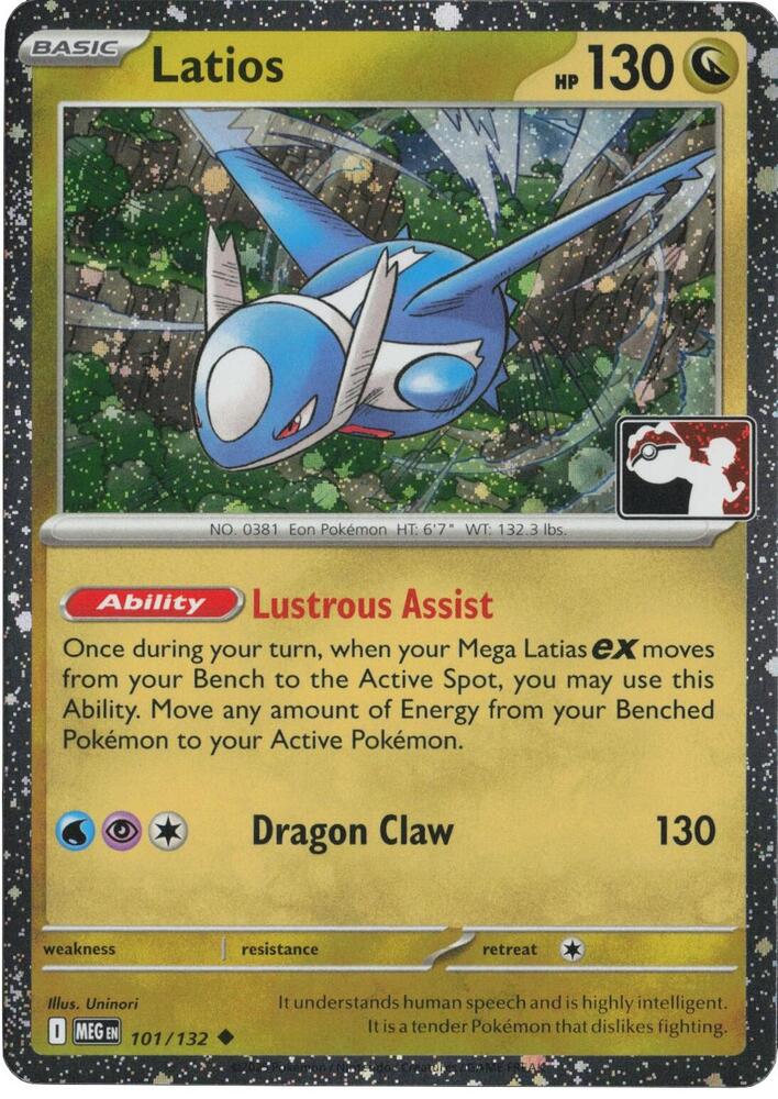 Latios - 101/132 (Cosmos Holo) - Prize Pack Series Cards