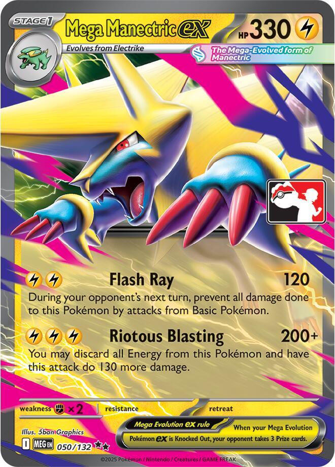 Mega Manectric ex - 050/132 - Prize Pack Series Cards