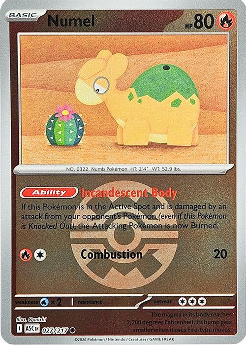 Numel - 027/217 (Quick Ball) - ME: Ascended Heroes