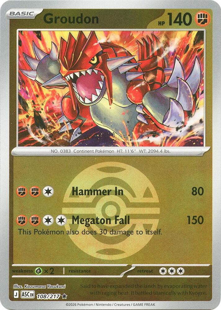 Groudon (Dusk Ball) - ME: Ascended Heroes