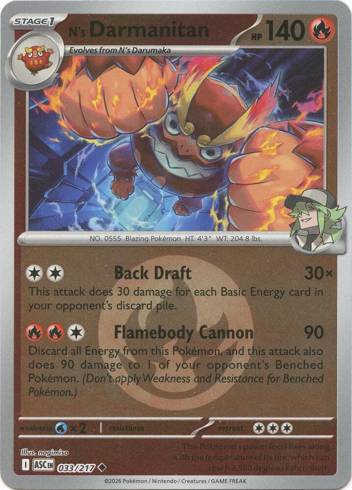 N's Darmanitan (Energy Symbol Pattern) - ME: Ascended Heroes
