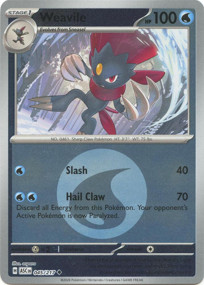 Weavile - 045/217 (Energy Symbol Pattern) - ME: Ascended Heroes