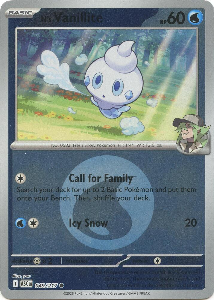 N's Vanillite (Energy Symbol Pattern) - ME: Ascended Heroes