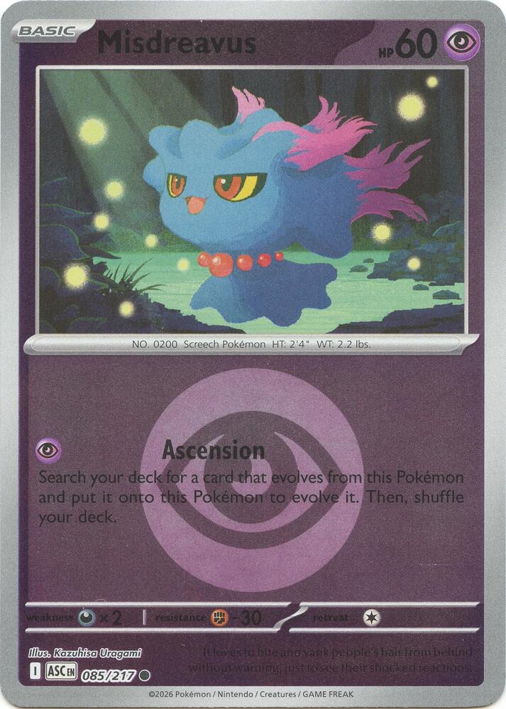 Misdreavus - 085/217 (Energy Symbol Pattern) - ME: Ascended Heroes