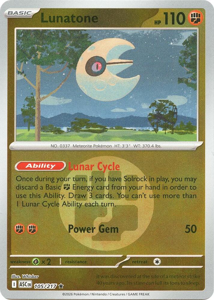 Lunatone (Energy Symbol Pattern) - ME: Ascended Heroes