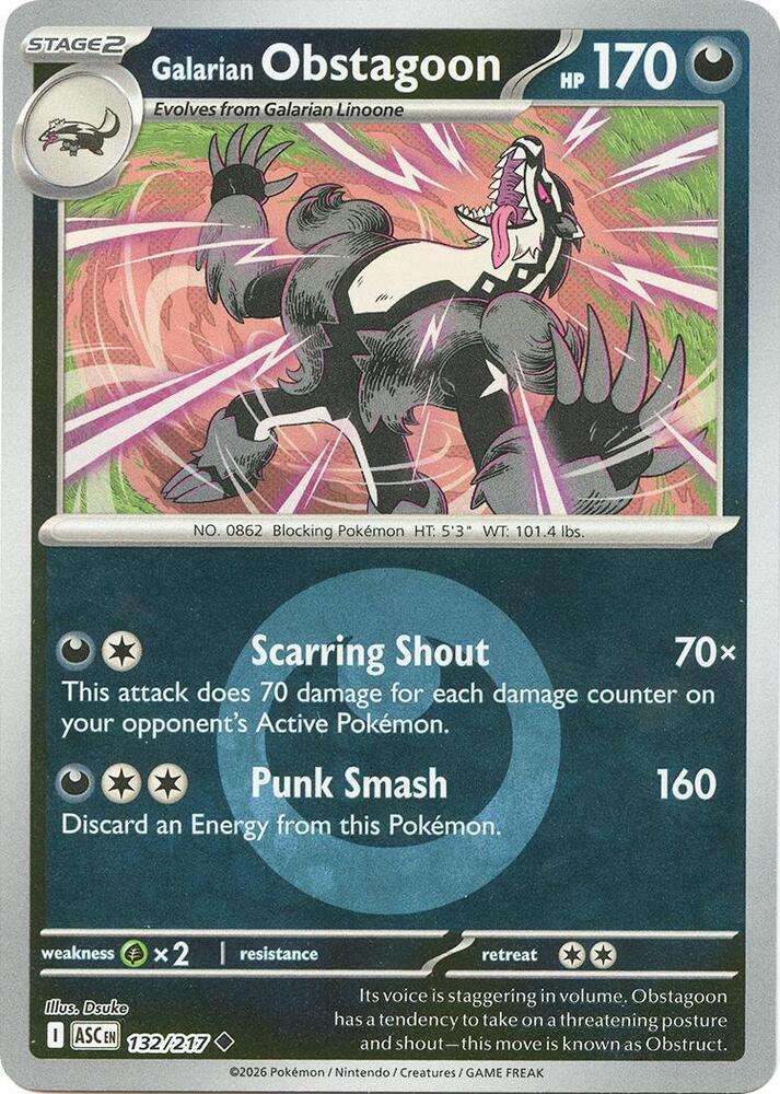 Galarian Obstagoon - 132/217 (Energy Symbol Pattern) - ME: Ascended Heroes